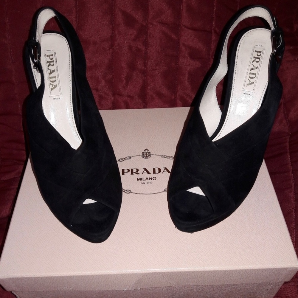 Prada chunky high heels